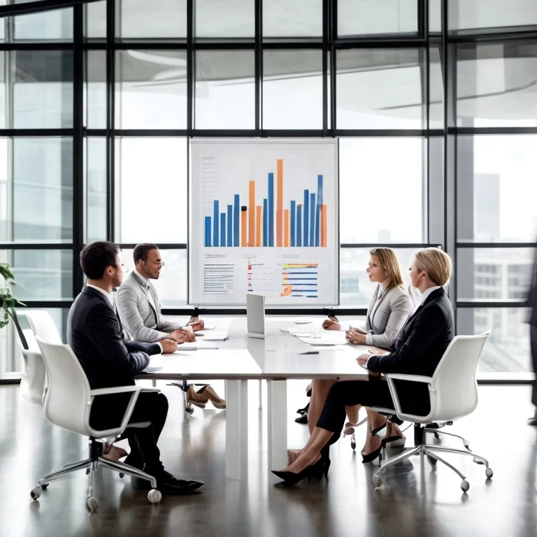 جلسة تدريب تنفيذي في مكتب حديث